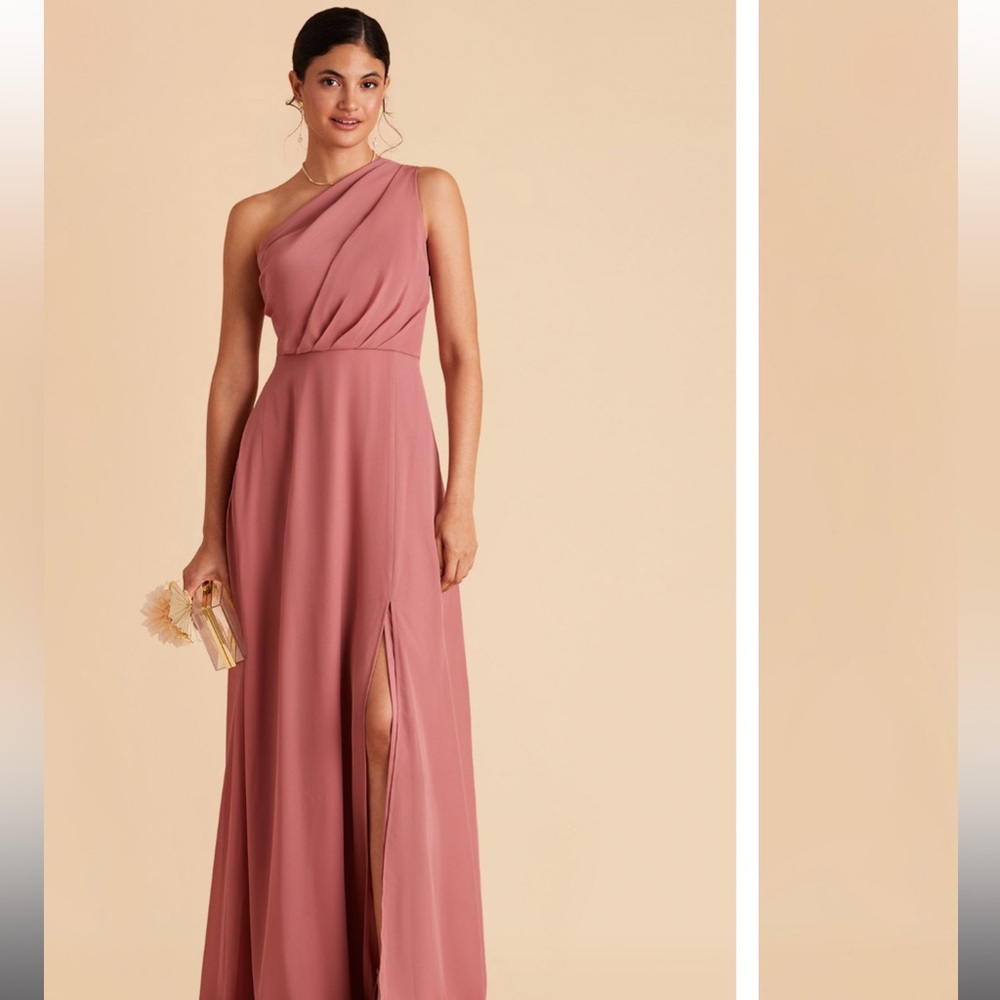 Birdy Grey One-Shoulder mulberry chiffon Dress